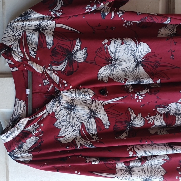 Rosedale Red Floral Longsleeve Dress size 4X - Picture 10 of 12